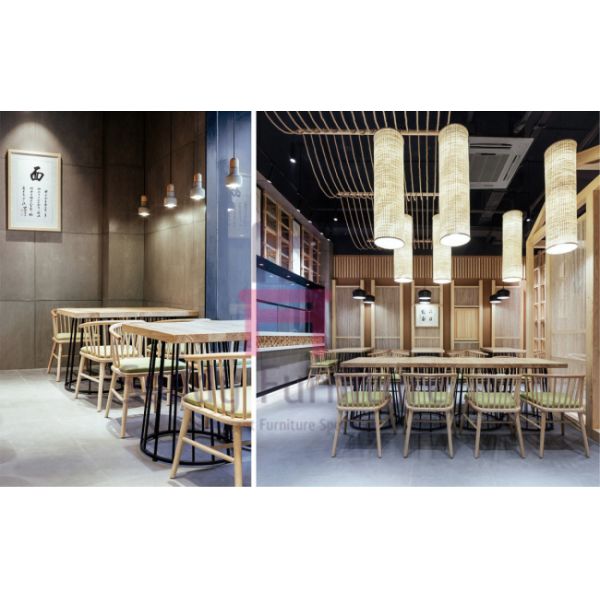 Sleek Low Back Wood Restaurant Chairs