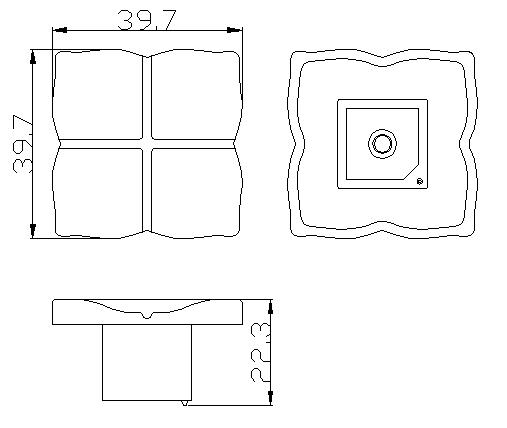 Шкафные мебели шкафчик ручка цинковый сплав квадратные кухонные ящики