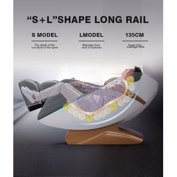 3D EMS Shiatsu Massage Chair Real Relax Full Body SL 135CM ODM