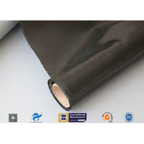 15.6oz Black Silicone Coated Glass Cloth 0.5mm Engine Heat Insulation