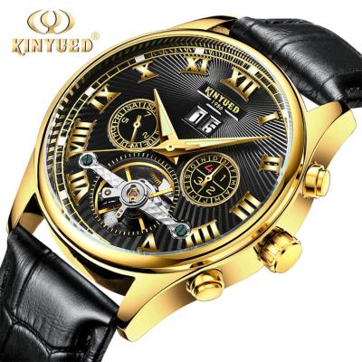KINYUED Custom Logo Original Luxury Brand Automatic Mechanical Tourbillon Watch Men