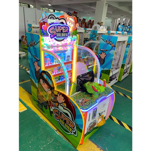 Super Soldier Kids Ball Shooting Game Machine , Redemption Arcade Games