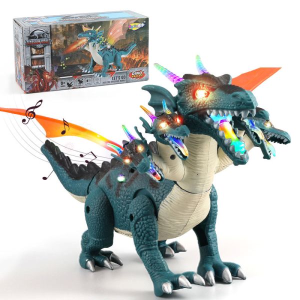 PVC Electric Dinosaur Toy for Children Age Range 0 to 24 Months Sound and Light Effects