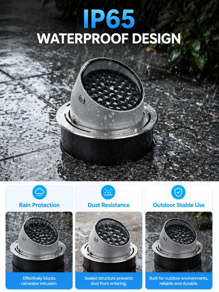 Semi Recessed LED Inground Tree Uplight DMX512 RGBW IP65 DC24V Landscape Tree Lighting