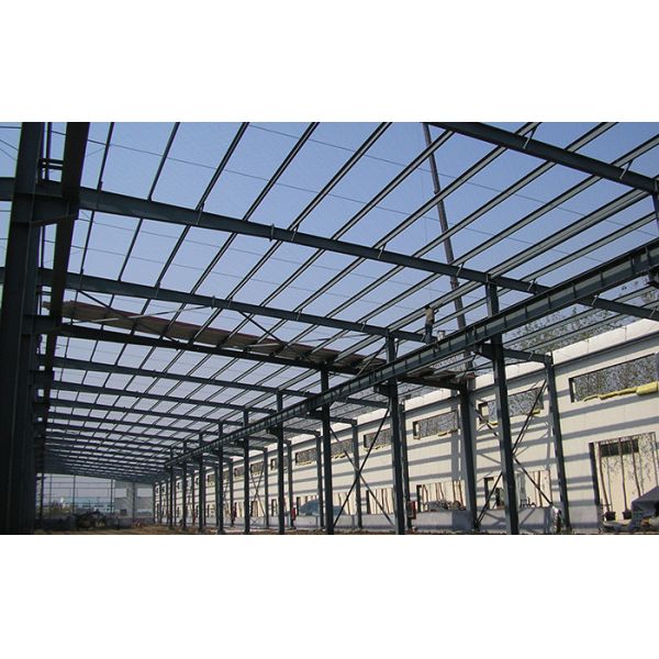 Light Steel Frame Commercial Building , Prefabricated Steel Structure Workshop