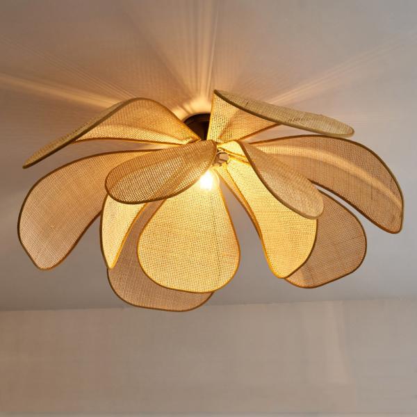 Creative Rattan Flower Pendant Light Designer Handmade Lustre Living Room Dining Room Lighting(WH-WP-71)