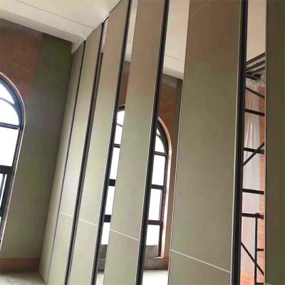 High Space Acoustic Operable Partitions , Soundproof Retractable Wall