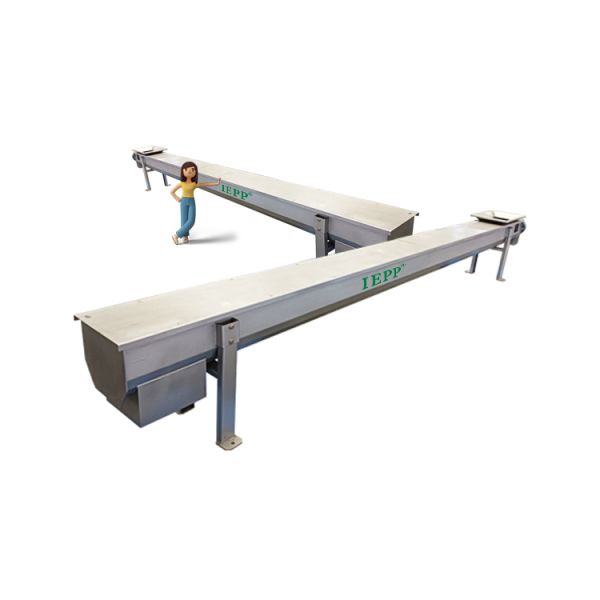 IEPP Manufacturer Factory Supplier WWTP U Type Sectional Spiral Blade Shaftless Screw Sludge Conveyor for Wastewater Treatment