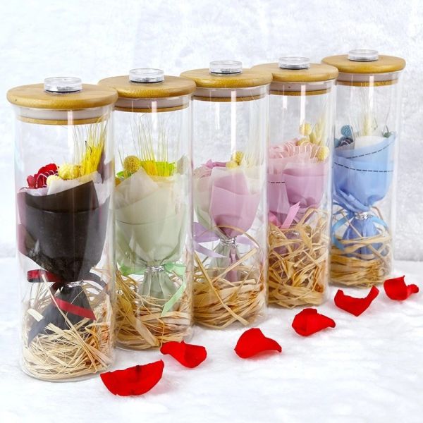 Wholesale preserved flowers mirror gift box birthday gift for girl friend