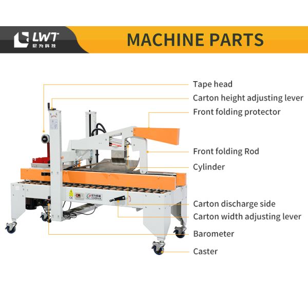Высокоскоростная регулируемая Верхняя Нижняя лента Электрическая стабильная Автоматическая машина для запечатывания картонных коробок