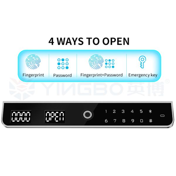 Home Fingerprint Lock Leather-Covered Jewelry Safe Box Solid Steel Auto Open