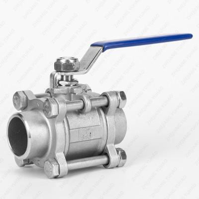 304 316 3PC Butt Welding Ball Valve Stainless Steel