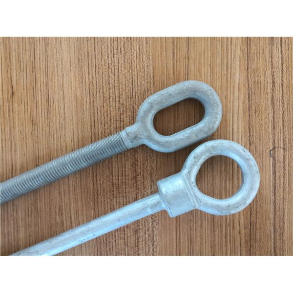 Helical Earth Anchors / Thimble Eye Bolt Oval Eye Bolt 5/8 Diameter 500 Mm Length