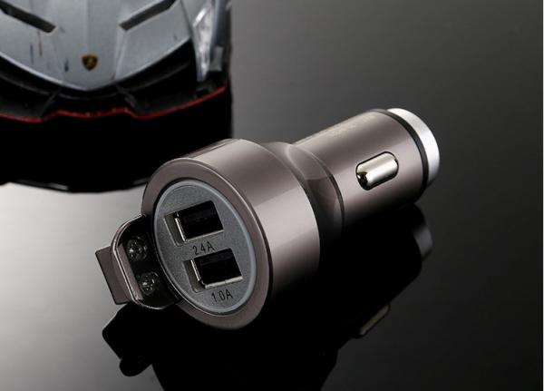 PC + Aluminium 2 USB 3.4A Quick Charge Car Charger For IPhone And Samsung