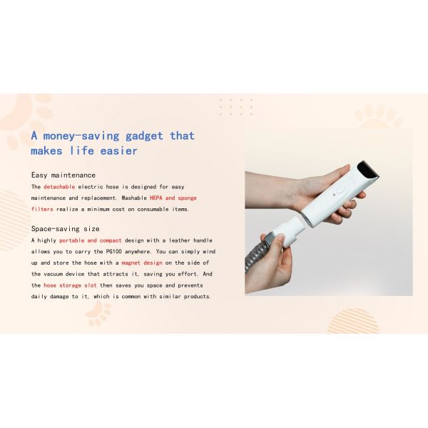 Vacuum Brush 5 In 1 Pet Grooming Kit 600W Pet Dryer Blower For Dog And Cat