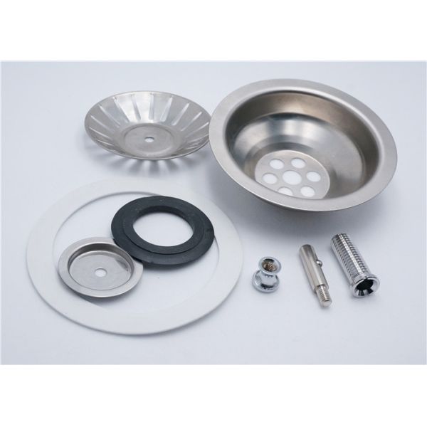 Circel Stlye Kitchen Sink Strainer Set OD 107 Mm 0.4 - 0.6mm Thickness