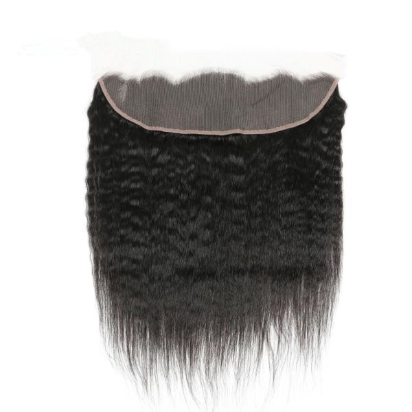 Front Virgin Hair Extensions Real Human Hair / Kinky Straight Bundles With Lace