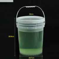 20L balde de plástico transparente com tampa de parafuso solução de armazenamento de óleo e água