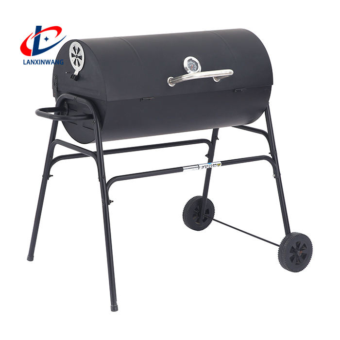 Portable Charcoal Barbecue Grill for Temperature Controlled Cooking