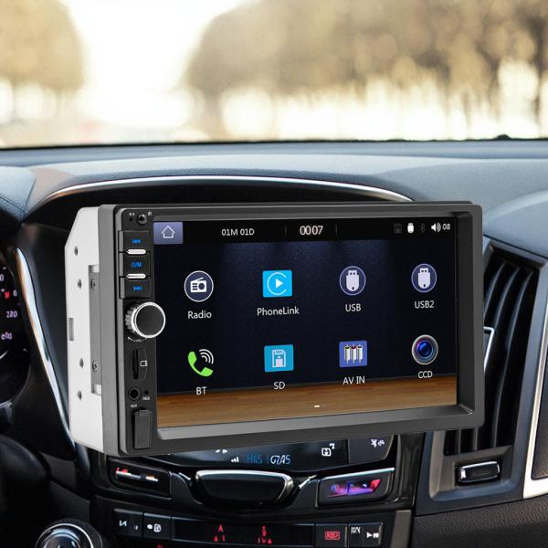 Creatall 7-Inch HD Large Screen Car Radio Central Control MP5 BT Player with CarPlay USB Support WAV MP3 APE AAC FLAC Portable