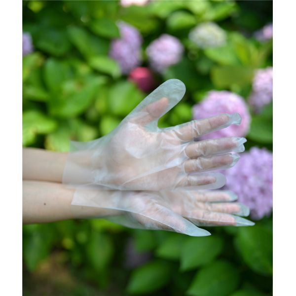 Прозрачные очищая устранимые перчатки Hdpe 0.8g/Piece