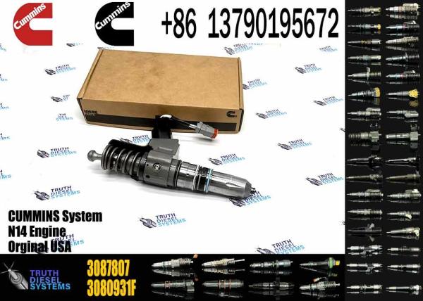 Componentes del motor diesel inyector de combustible de tren común 3411764 3087733 3087807 para el motor Cummins N14