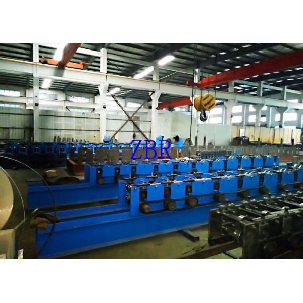 300MM H - Beam Garage Door Frame Roll Forming Machine Fly Saw Cutting