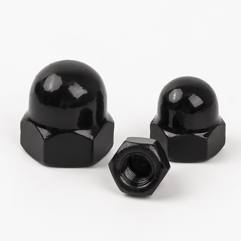 GB923 Hexagon Acorn Nuts Carbon Steel Black Oxide Fasteners
