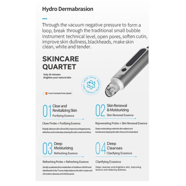 AzulMarino 8W máquina de enfriamiento de la piel de pie 10.1 pulgadas pantalla táctil a color tratamiento facial dirigido