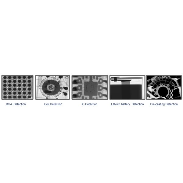 Рентгеновский снимок AX9100 microfocus 130kV Unicomp manfuacturer передвижных рентгеновских аппаратов Китая с взглядом 2.5D FPD косым для PCBA IC BGA PTH