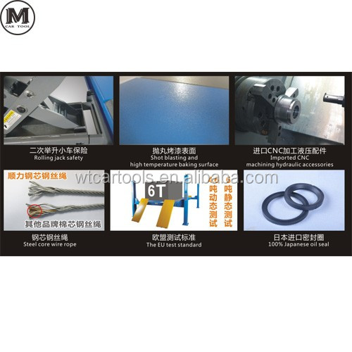 4000 kg Capacidade de elevação 4 Post Car Lift 4720mm comprimento 2.2KW Potência do motor