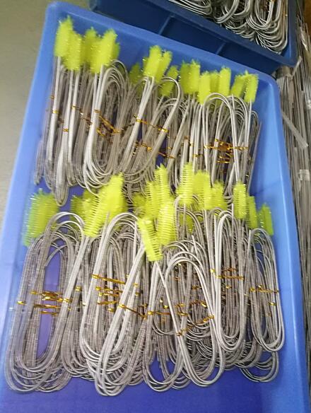 Yellow Color Flexible CPAP Cleaning Brush Filter Tube Pipe Hose Brush