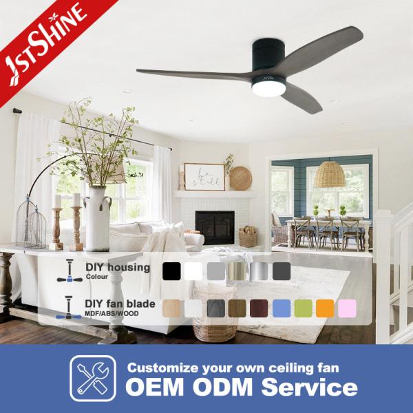 1stshine LED Ceiling Fan with 3 Color Options and Energy Saving Flush Mount Design