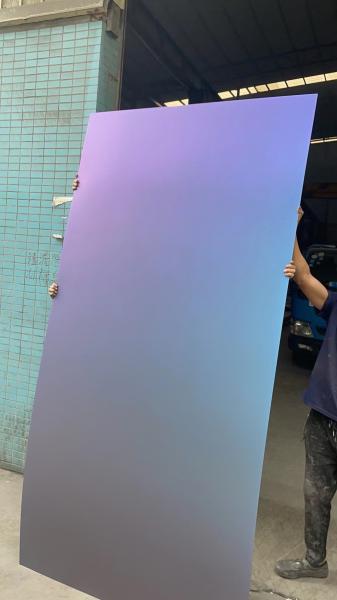 201 304 Gradient Blue Red Stainless Steel Sheets Door Hotel Decoration