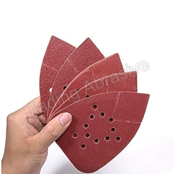 300mm 350mm RED Hook Loop Sandpaper for Epoxy Floor Grinding Cement Wall Sanding Disc
