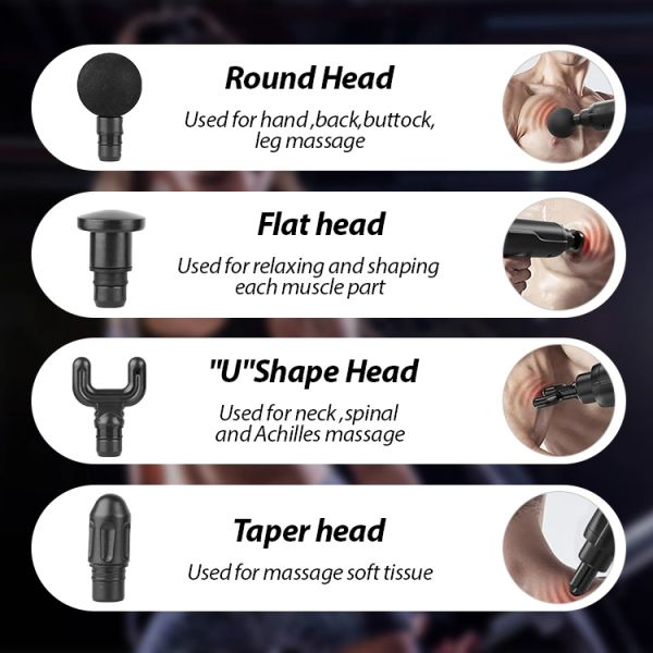 Custom Logo Gun Massager Timing Control and 6H Working Time for Relaxing Deep Muscles