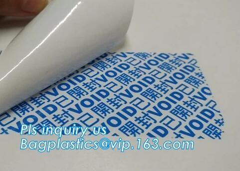 Warranty VOID If Seal Broken Custom Void Seal Sticker Label,torn invalid security label tamper proof VOID OPEN custom st