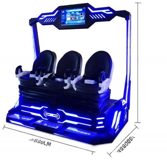 Crazy 9d Virtual Reality Simulator Equipment 3 Person For Entertainment