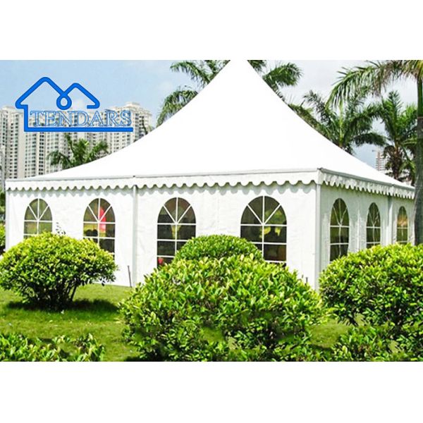 Reinforced Aluminum Frame 4x4m Aluminium Pagoda Tent Fire-Retardant Canopy Clear Span for Luxury Weddings
