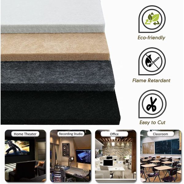 Толщиной 16 x 12 дюймов чувствовали акустические звукопоглотительные панели для стены и потолка