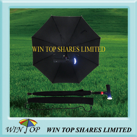 LED Auto Stick Umbrella with Radio, Alarm Function