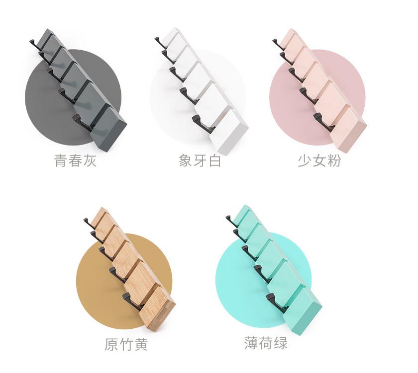 Wall Mounted Coat Rack Bamboo Wall Coat Rack Hooks Coat Hat Hanger Hooks Over Door Bathroom Hook Hanger