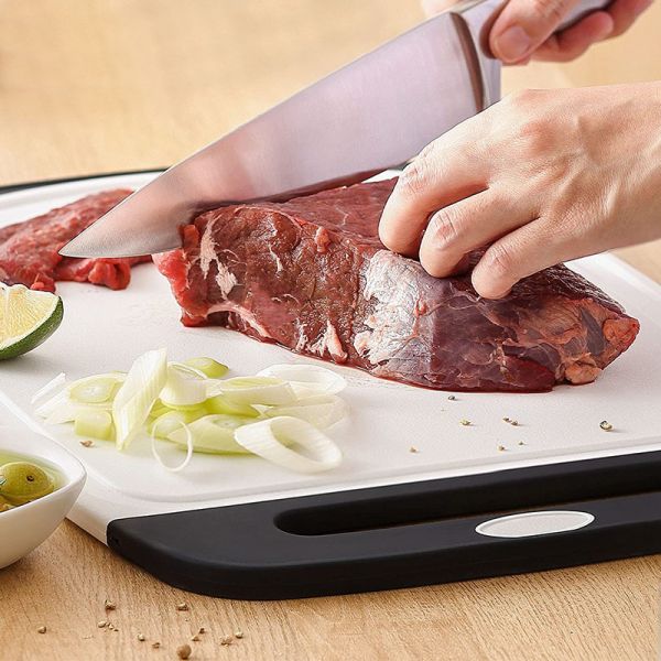 Multifunctional Black Plastic Cutting Board Set for Kitchen 3pcs Food Grade Accessories