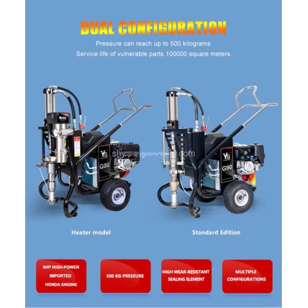 Oil Based Waterproof Coating Spray Machine 13HP 7.5KW High Pressure Spray Paint Machine