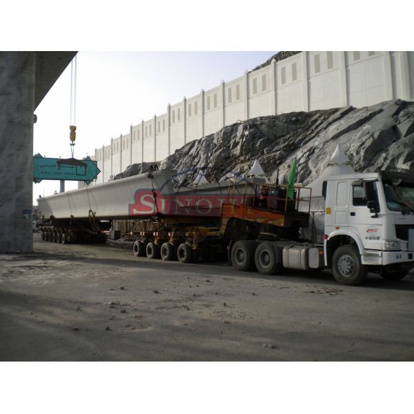 180 - 250 Ton Girder Transporter Trailer 8.25 - 20 Tyre Size Hydraulic Steering