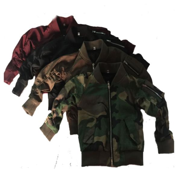 2019 Fashionable Nylon Childs Bomber Jacket , Kids Flight Jacket Long Sleeve