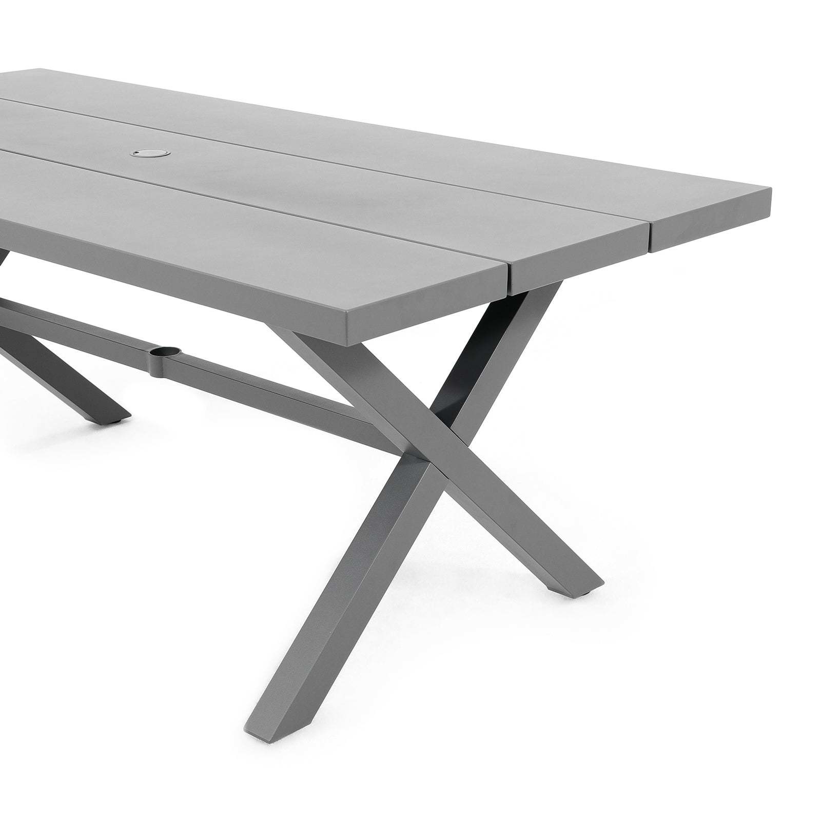 AJUNION X Shape Outdoor Dining Set for Restaurant 76D x 36W x 30''H Table Size