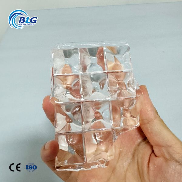 BLG Fully Commercial Automatic 40kg 90lb Ice Cube Maker for Home Use Small Catering Produces Smooth Block for Cold Drinks