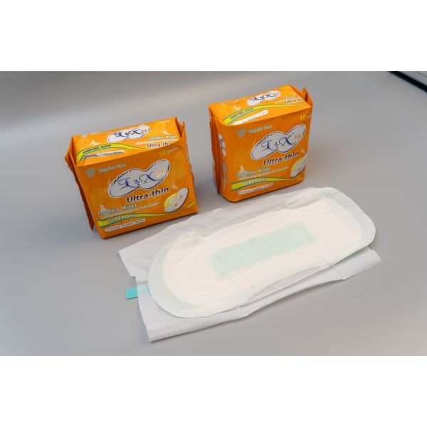 Super Absorbent Polymer SAP Women Sanitary Pads Equipped with Waterproof Polyethylene Film Back Sheet Soft Breathable and Absorption