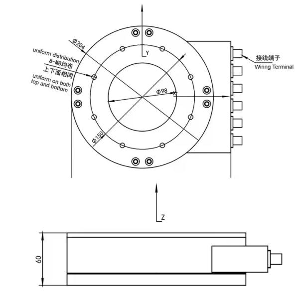 Multi Force 6 Axis Sensor Weight Sensor Load Cell For Robotics Production Material Medical Applications Collaborative Robots